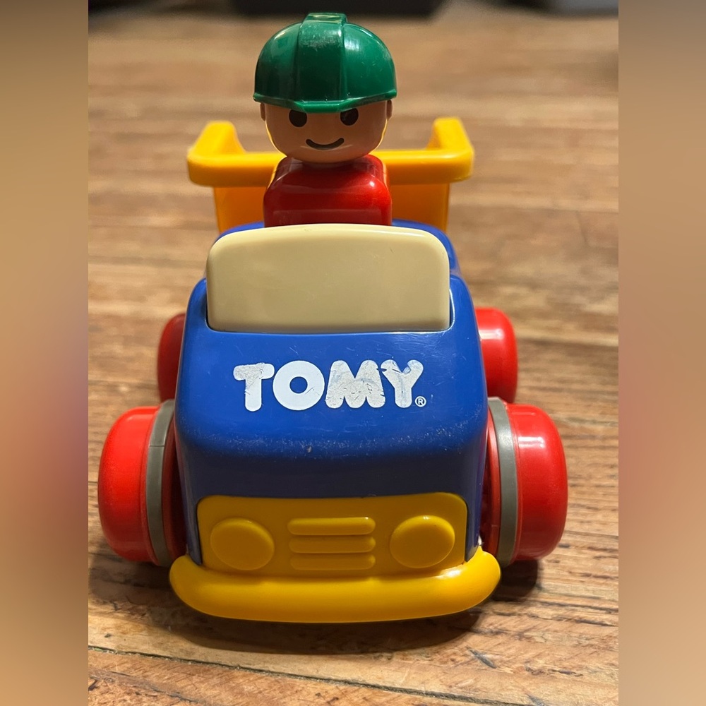 Vintage TOMY Push N Go Toy Dump Truck